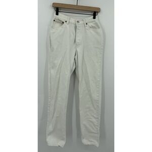 Vintage Levis 501 Jeans‎ Womens 25" White Button Fly Denim Pants Made USA 9